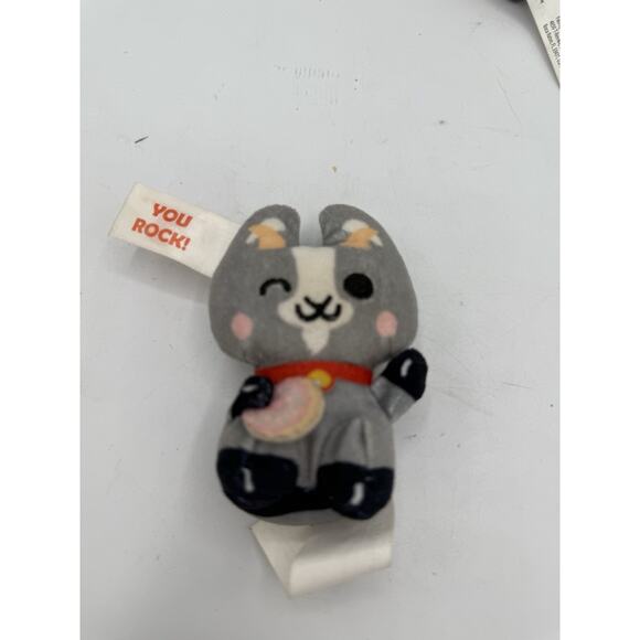 Set of 3 Mini Plush Animal Charms – Lucky Cat, Red Panda, Lucky Fortune - Picture 4 of 6